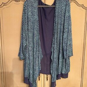 Lane Bryant 26/28 blue purple overpiece
